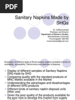 Sanitary Napkins Made by SHGs Final