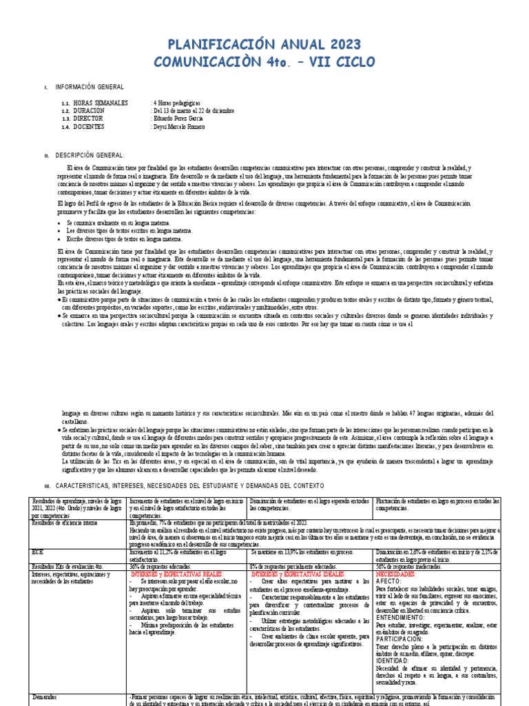Plan Anual de Comunicación 2023 | PDF