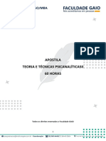 APOSTILA DE TECNICAS PSICANALITICAS II 60h POS GRADUACAO GAIO