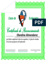 Certificado de Reconocimiento - Explorador