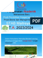 Slide Pengenalan Akademik Mahasiswa Baru STAB Maitreyawira