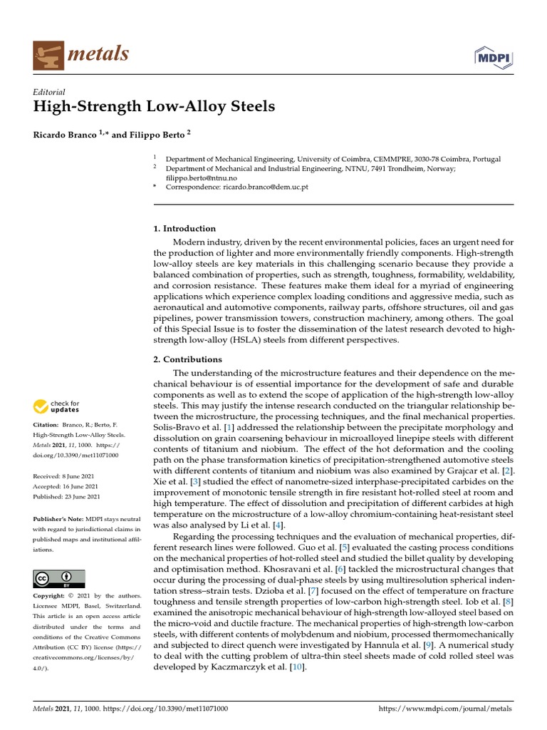 HighStrength LowAlloy Steels PDF