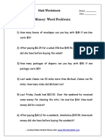 Money-Word-Problems - Grade 3