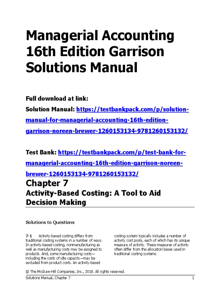 Reinventing Cost Control: How Garrison Solutions Are Transforming Managerial Accounting Garrisonry