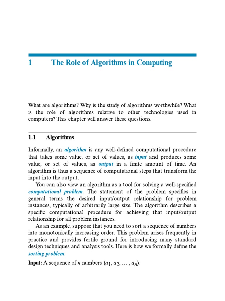The role of algorithms in computing | PDF | Algorithms | Fast Fourier ...
