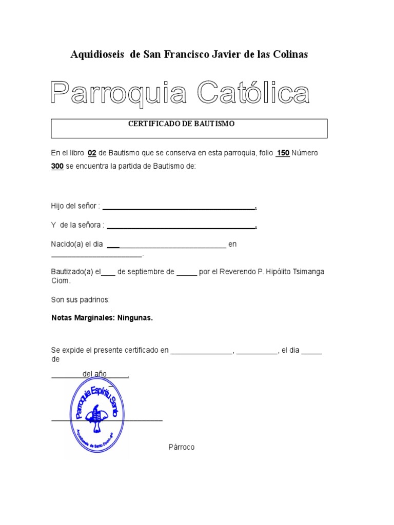 Fe-de-Bautismo | PDF