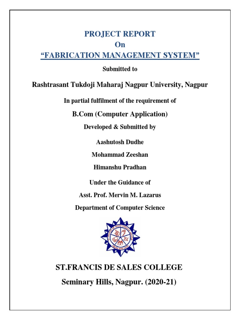 Fabrication Management System Overview | PDF | Feasibility Study ...