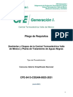 Pliego de Requisitos Deshierbe y Chapeo Del Predio de La Central Termoeléctrica Valle de México