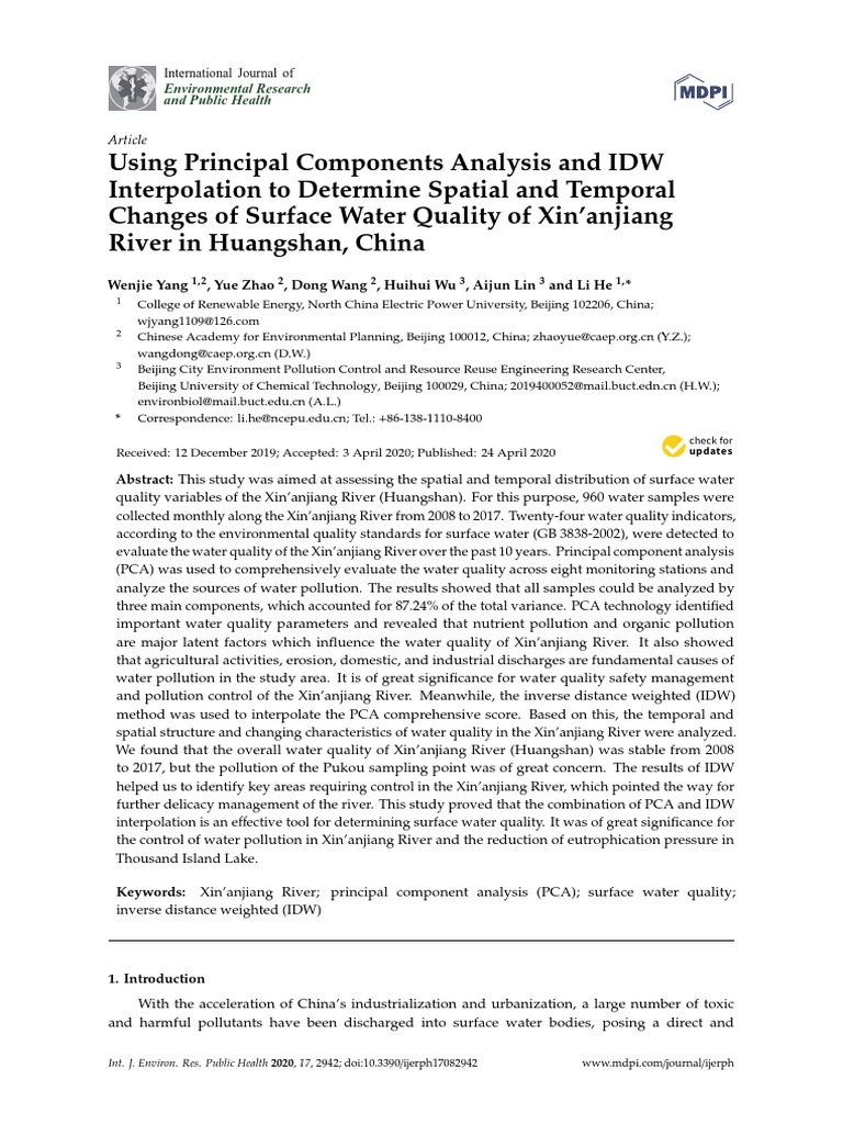 1 - Using Principal Components Analysis and IDW | PDF