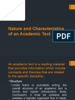 1-Nature and Characteristics of An Academic Text