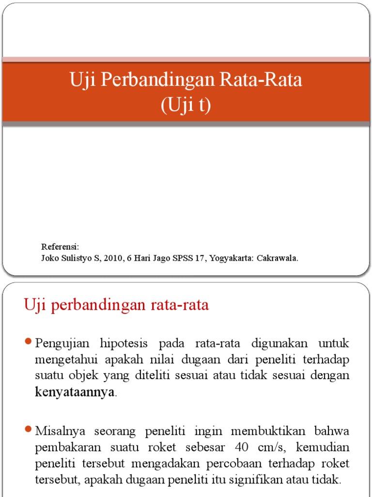 MRPF Analaisis Komparasi Rerata | PDF | Metode & Bahan Ajar