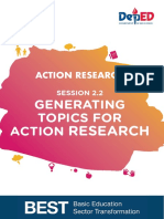 2.2 Generating Topic For Action Research AAM - JLS