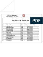 Nómina de Matrícula: RD.00379 05-01-2005 Av. Ancón Mz. I Lte:13 Telf:5501215