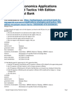 Managerial Economics Applications Strategies and Tactics 14th Edition McGuigan Test Bank Download