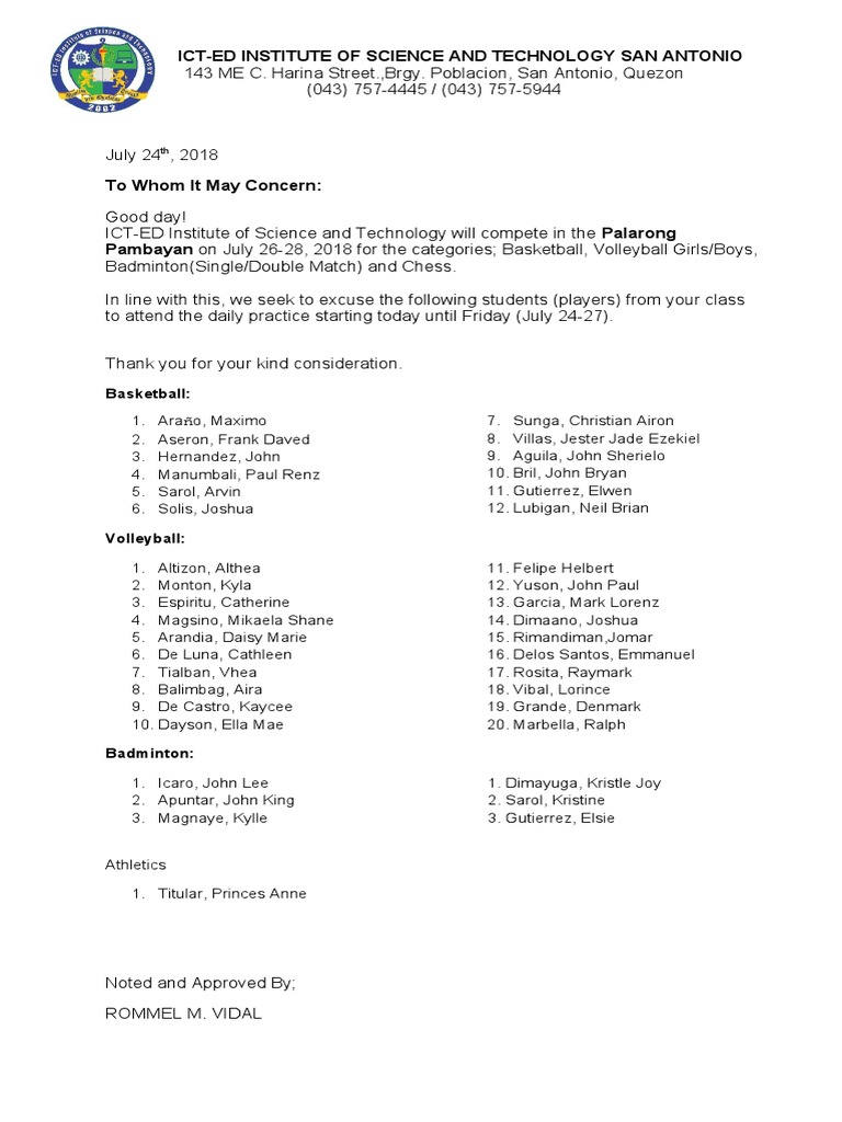 Letter To Teachers | PDF