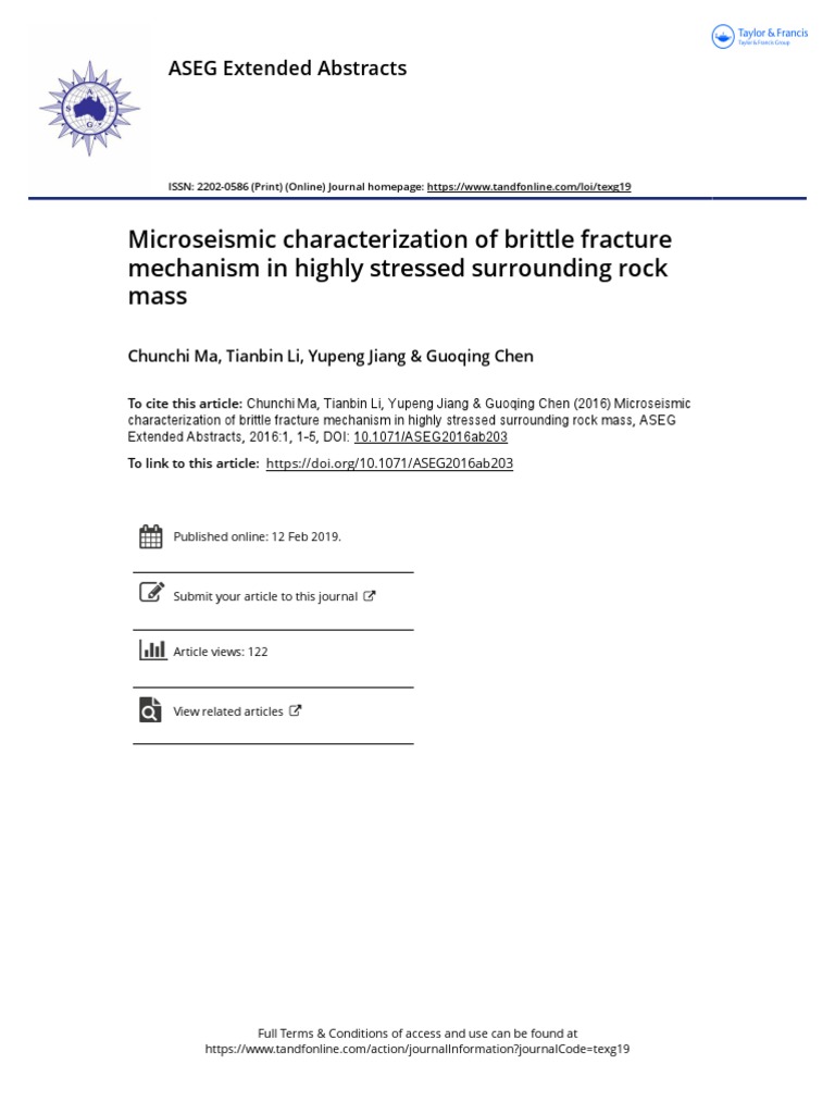 Microseismic characterization of brittle fracture mechanism in highly