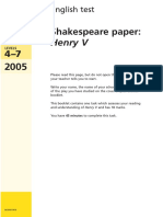 Shakespeare Paper:: Henry V