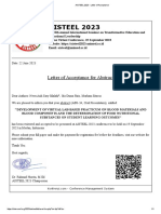 AISTEEL 2023 - Letter of Acceptance