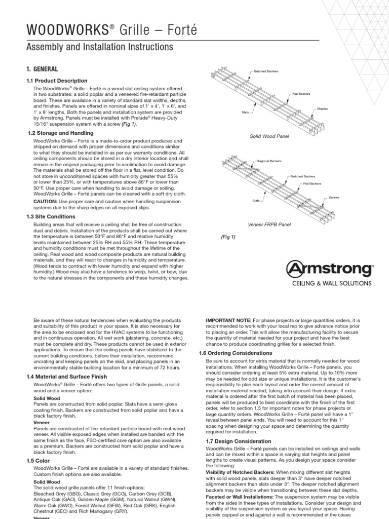 Woodworks Grille Forte Installation Guide PDF Humidity Screw