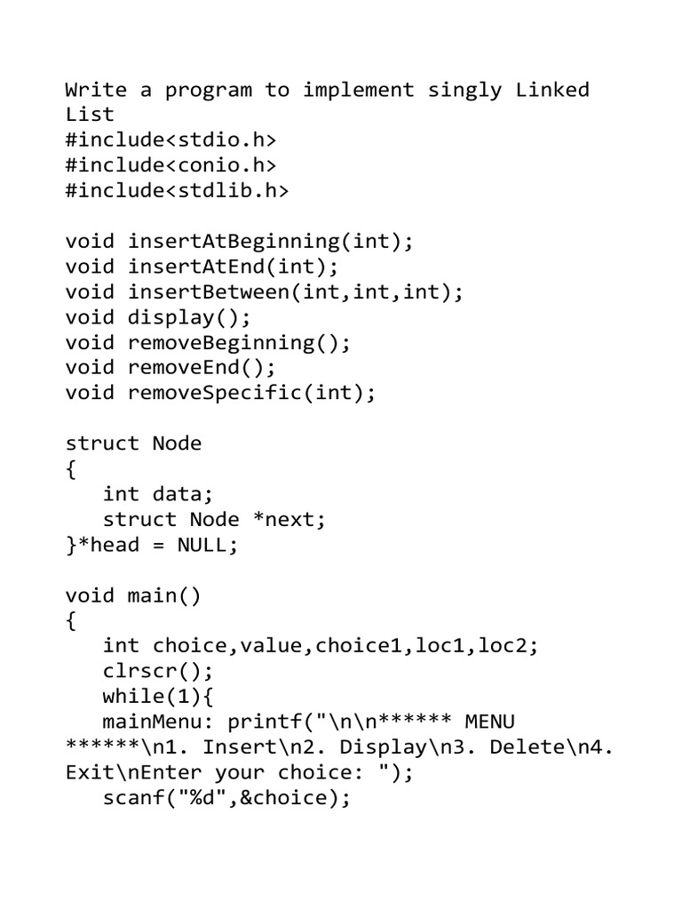Singly Linked List | PDF