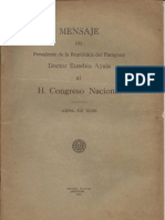 Mensaje Eusebio Ayala 1935 - República Del Paraguay - PortalGuarani