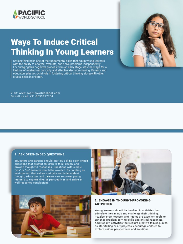 Ways To Induce Critical Thinking in Young Learners | PDF | Self ...