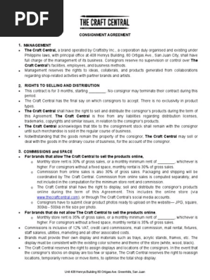 Consignment Agreement