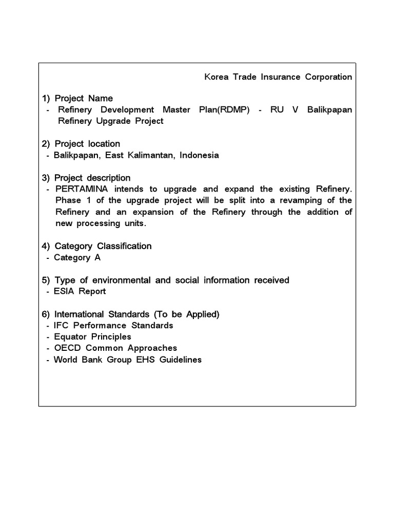 Refinery Development Master Plan Pdf