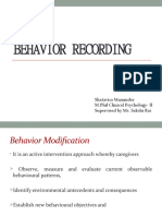 Behavior Recording