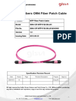 Om4 MM 12 Fiber MTP Female To MTP Female Type B 5m Fiber Patch Cord Data Sheet 242002