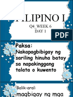Filipino I q4 Week 6 June 5