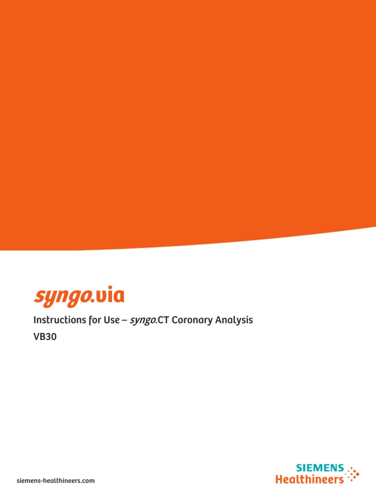 syngo.CT Coronary Analysis Guide | PDF | Ct Scan | Medical Diagnosis