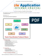 Oracle Applications - Oracle Cloud (Fusion) Technical Training Manual