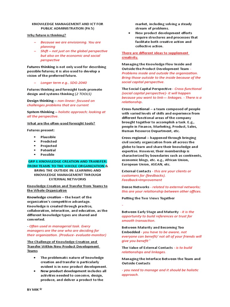 ICT and Knowledge Management in PA | PDF
