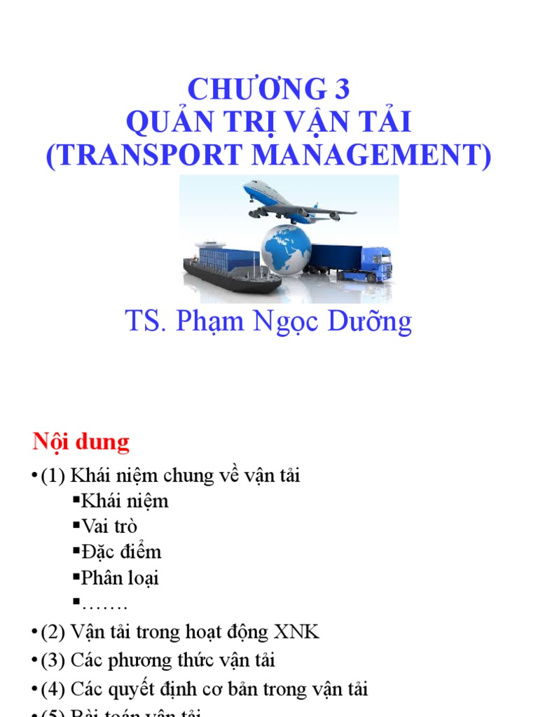 Chuong 3 Quan Tri Van Tai | PDF