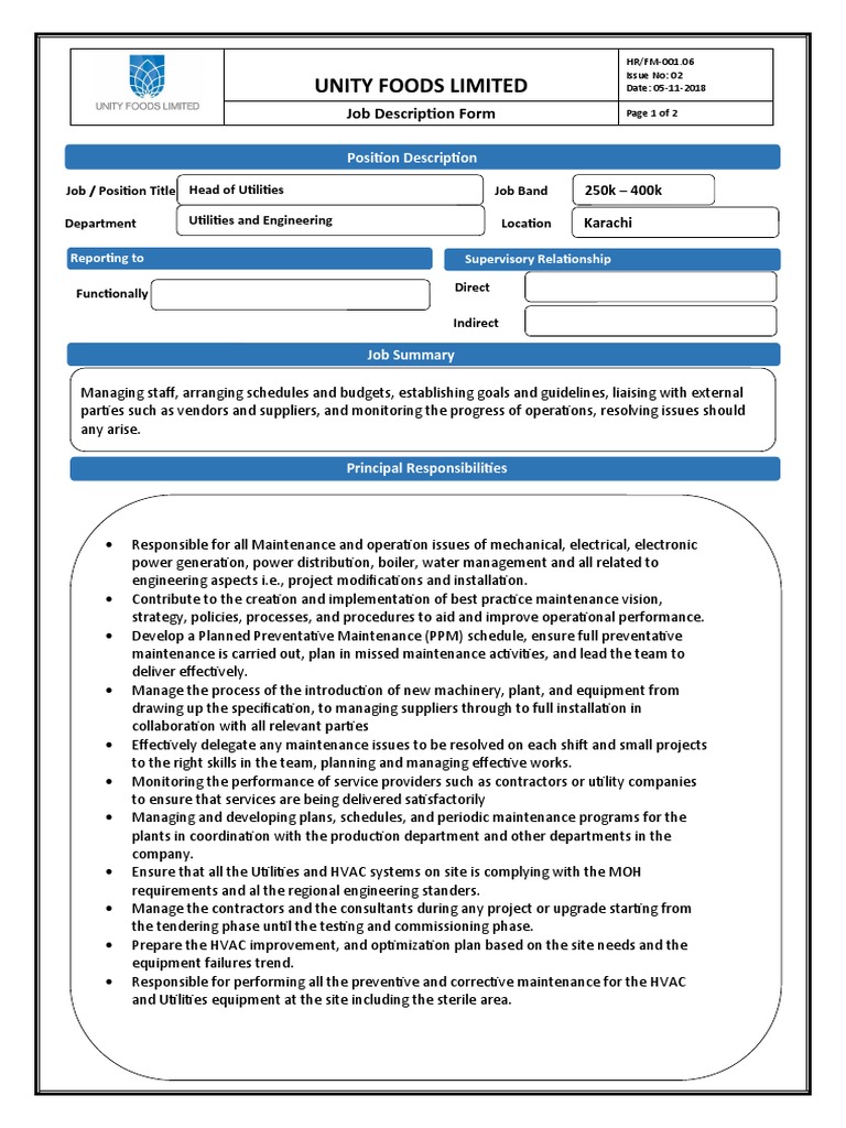 Job Template | PDF