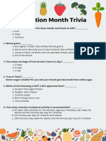 Nutrition Month Trivia