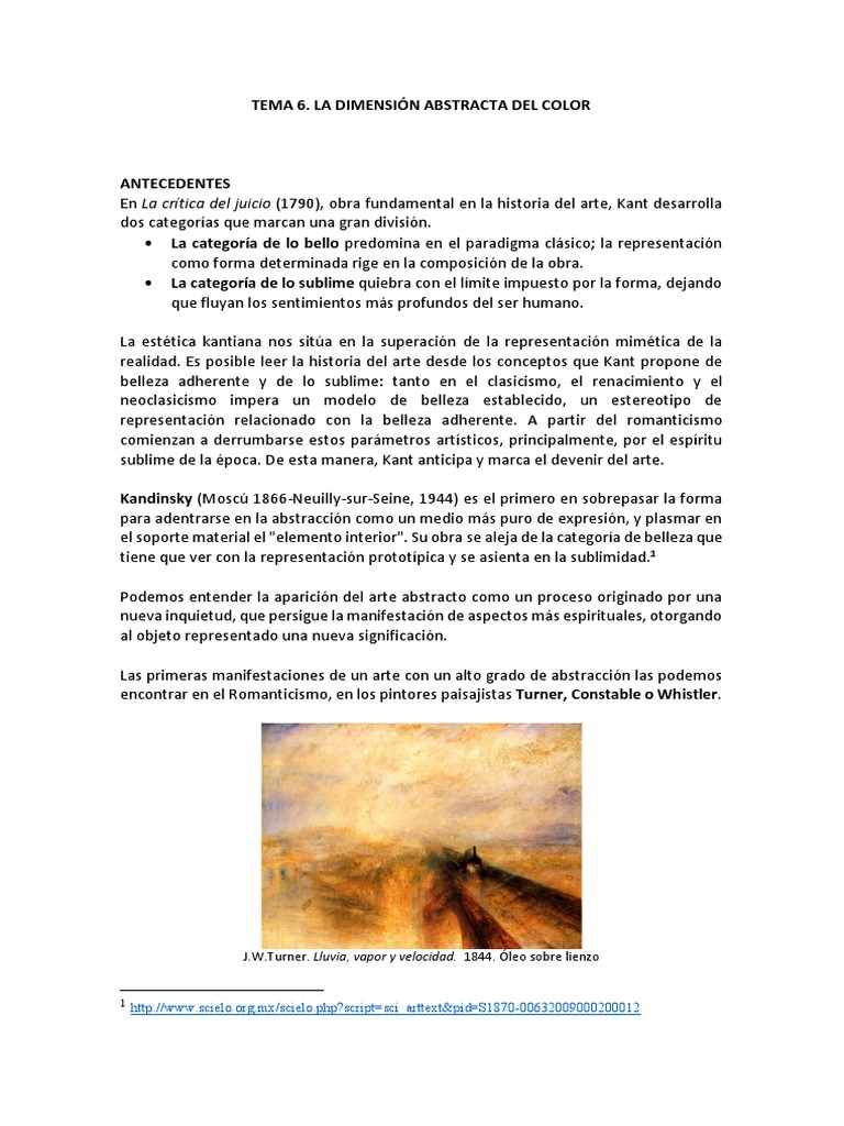 Dimensión Abstracta del Color en el Arte | PDF