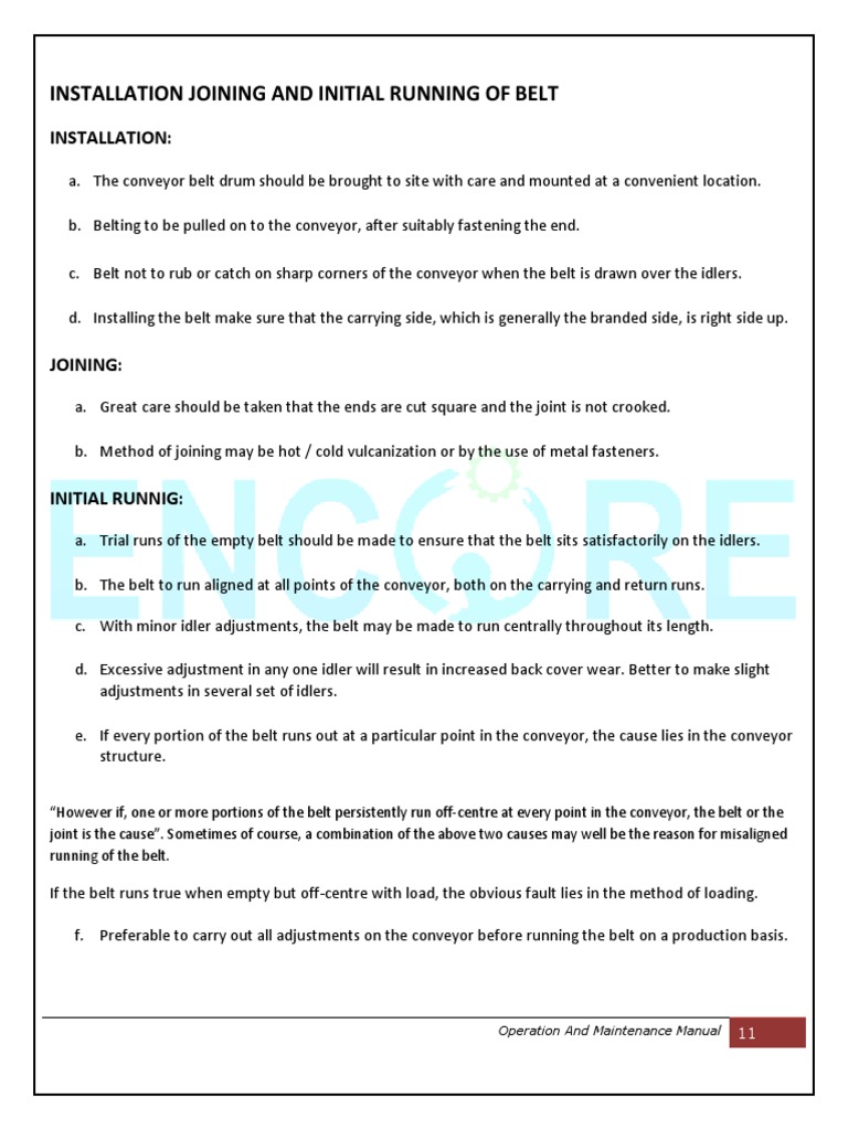 Belt Joining & Repairing PDF