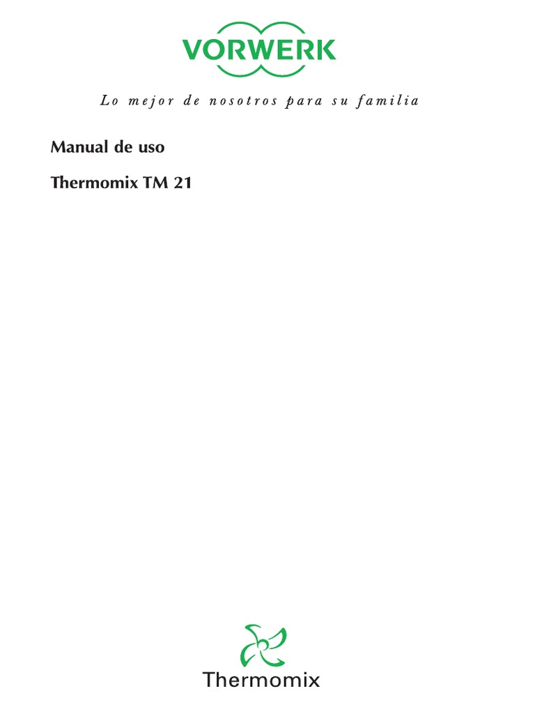 Manual Thermomix TM-21 | PDF