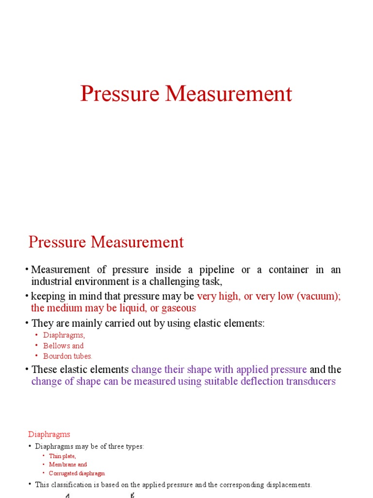 Pressure Measurement | PDF | Pressure Measurement | Metrology