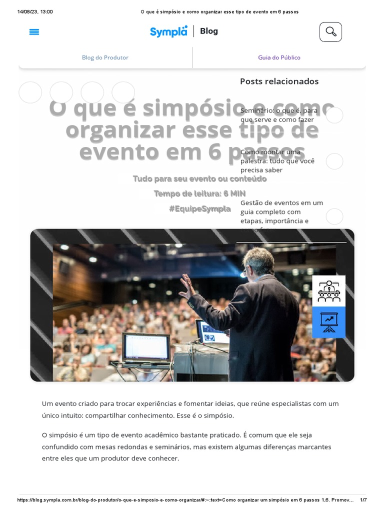 O que é e como organizar um simpósio | PDF