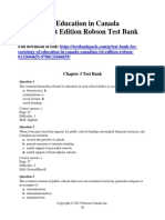 Sociology of Education in Canada Canadian 1st Edition Robson Test Bank 1