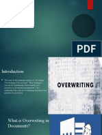 Training On Overwriting