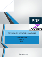 Training On Deviation Handling