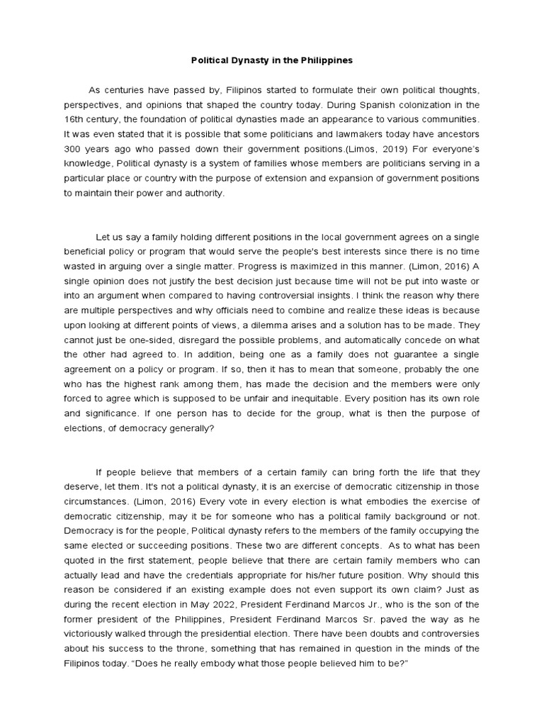 History of Political Dynasties in the Philippines | PDF