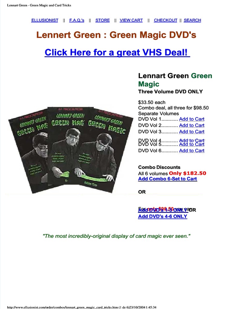 Lennart Green's Unique Card Magic | PDF