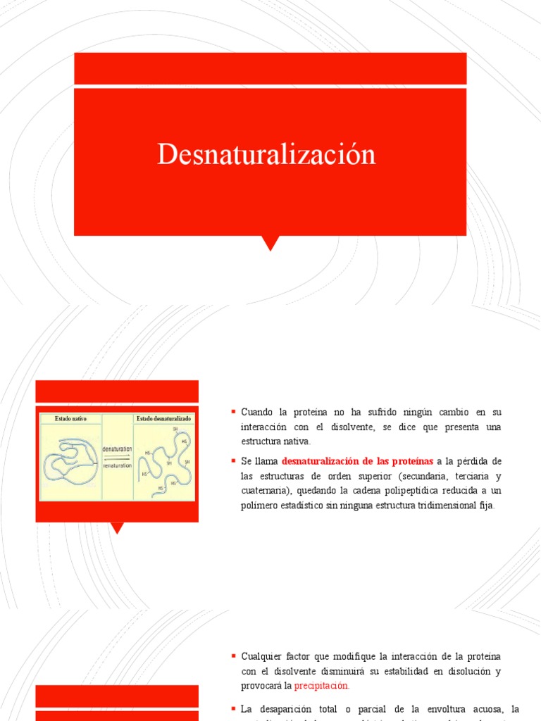Desnaturalizacion PDF Desnaturalización (bioquímica) Proteínas