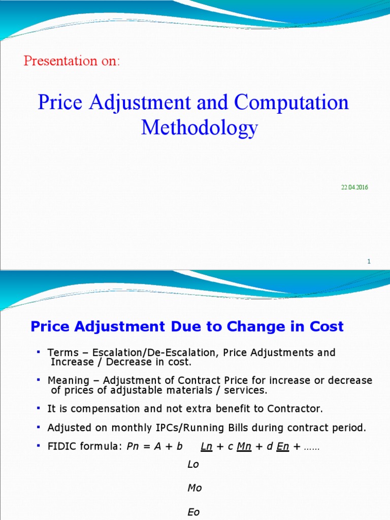 (09 A) Price Adjustments PDF