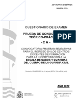 Examen Guardia Civil 2022 PRUEBA DE CONOCIMIENTOS Teoricos Practicos 2a